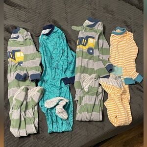 Boys 3t footed sleeper pajama lot